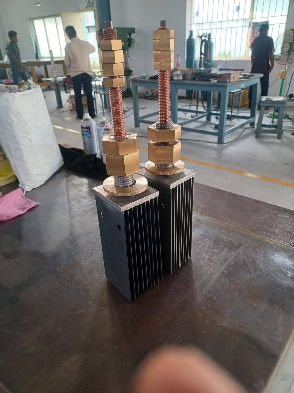 Finished titanium electrode assemblies