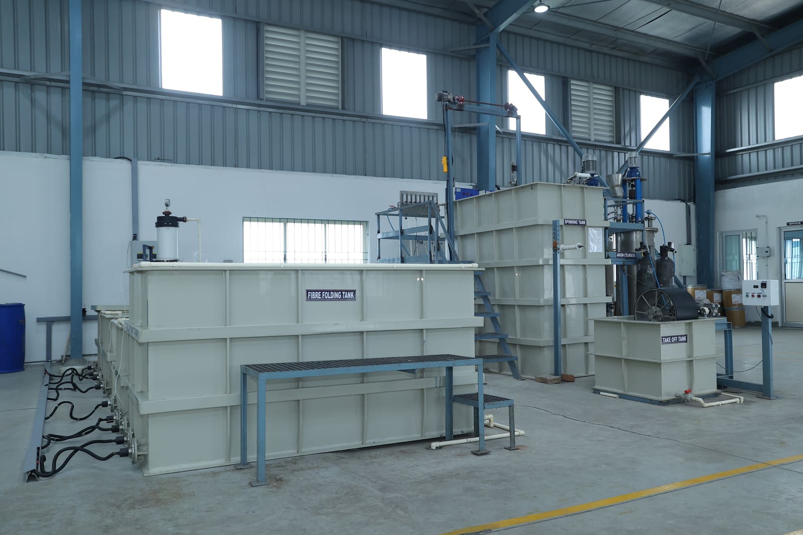 UF membrane fibre spinning tanks